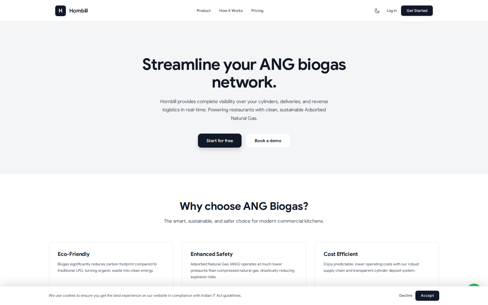 The Hornbill portal: “Streamline your ANG biogas network.”